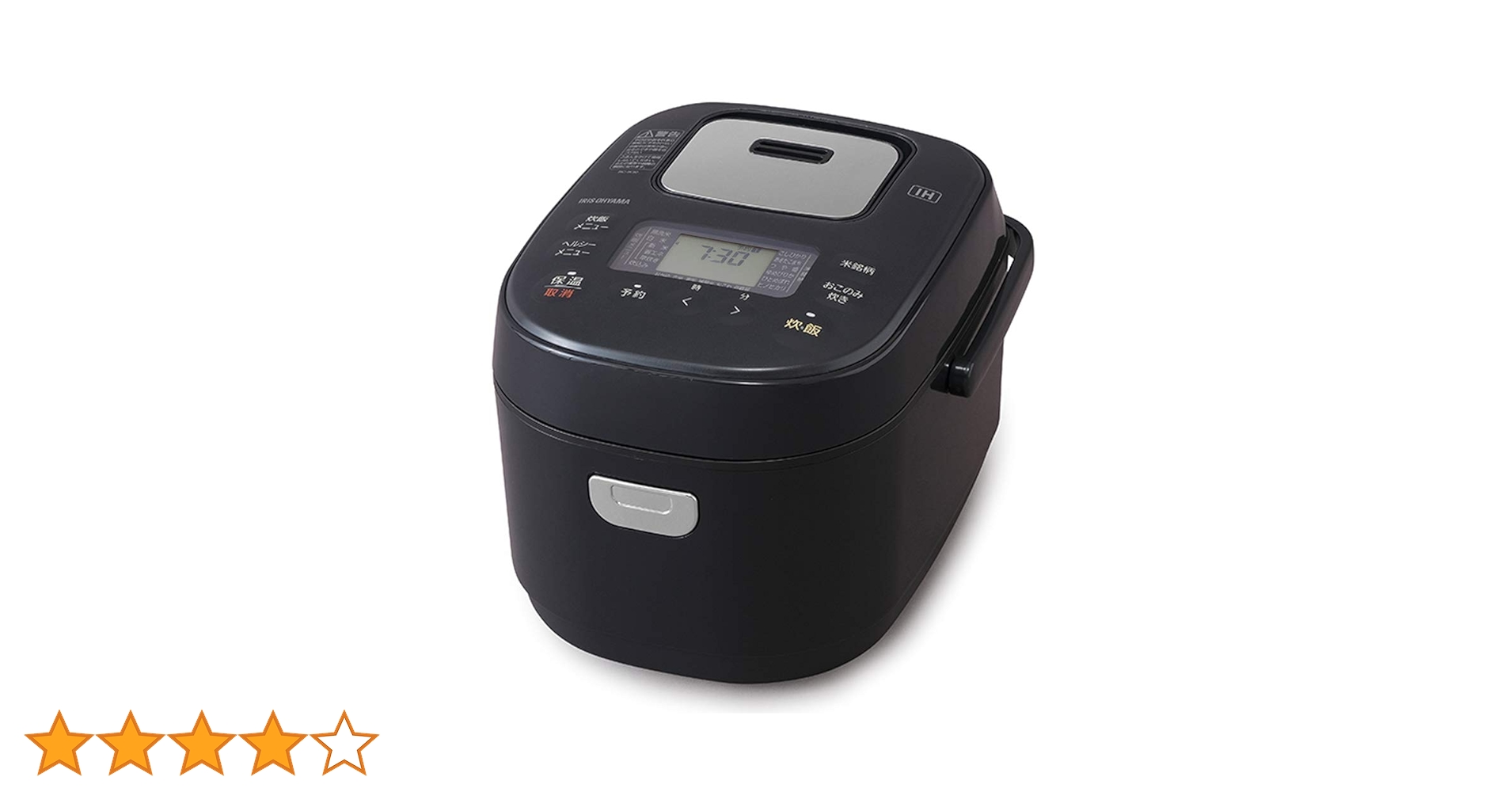 Amazon | アイリスオーヤマ IHジャー炊飯器 3合 RC-IK30-B ブラック